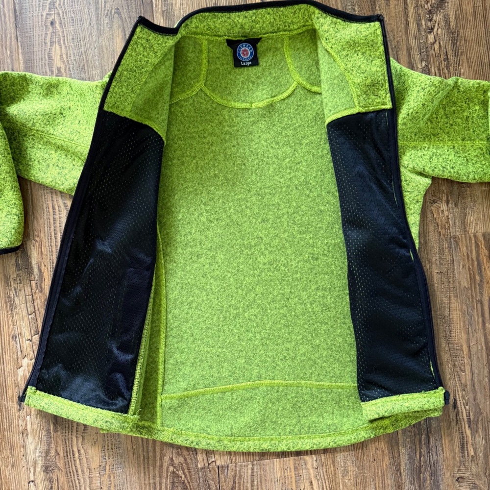Icewear Fleece Jacket Women Large Green Full Zip Sweater Outdoor Hiking Iceland - Picture 4 of 16